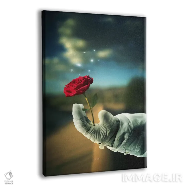 تابلو دکوراتیو خار و گل سرخ اثر راب هاکمو - نمای پرسپکتیو محصول