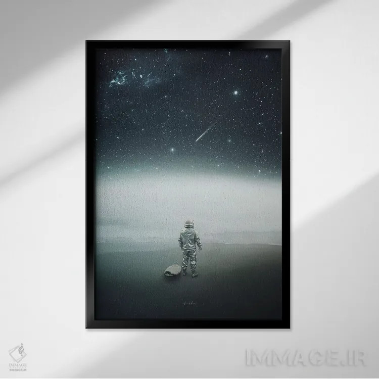 تابلو دکوراتیو رویای موج سوار اثر راب هاکمو - نمای قابدار مشکی