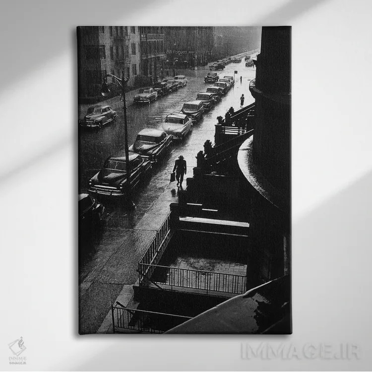 تابلو دکوراتیو 1952),مردی در باران اثر روث اورکین - نمای روبهرو روی دیوار