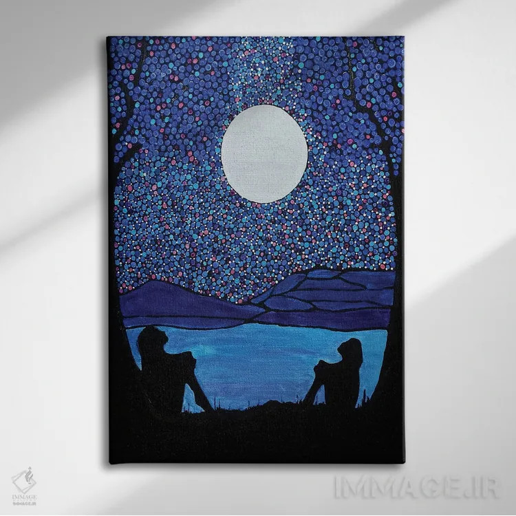 تابلو دکوراتیو دوستی اثر ریچل اولینوک - نمای روبهرو روی دیوار