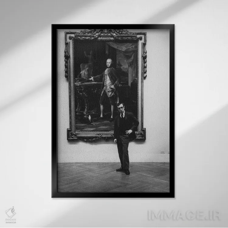تابلو دکوراتیو 1963),وودی آلن در متروپولیتن اثر روث اورکین - نمای قابدار مشکی
