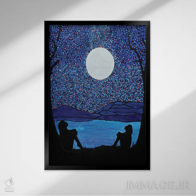 تابلو دکوراتیو دوستی اثر ریچل اولینوک - نمای قابدار مشکی