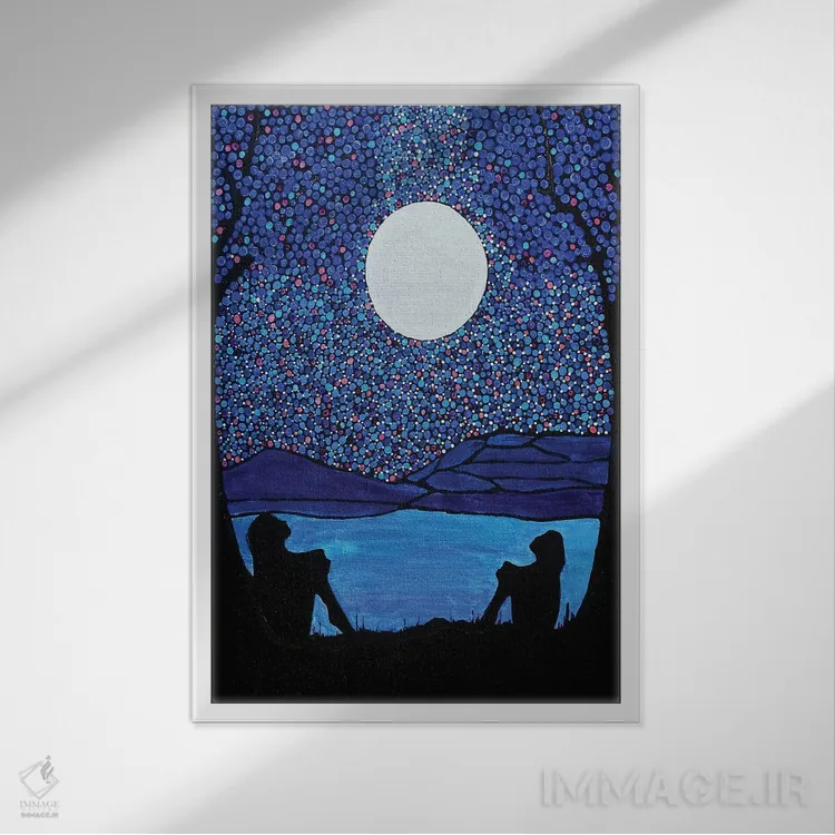 تابلو دکوراتیو دوستی اثر ریچل اولینوک - نمای قابدار سفید