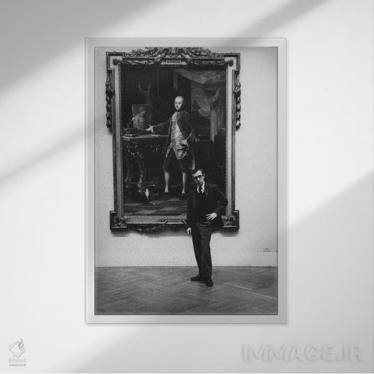 تابلو دکوراتیو 1963),وودی آلن در متروپولیتن اثر روث اورکین - نمای قابدار سفید