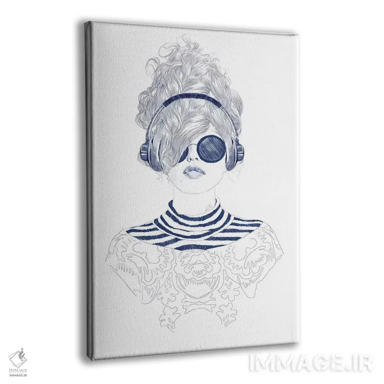 تابلو دکوراتیو نوازش شاد اثر جنی روم - نمای پرسپکتیو محصول