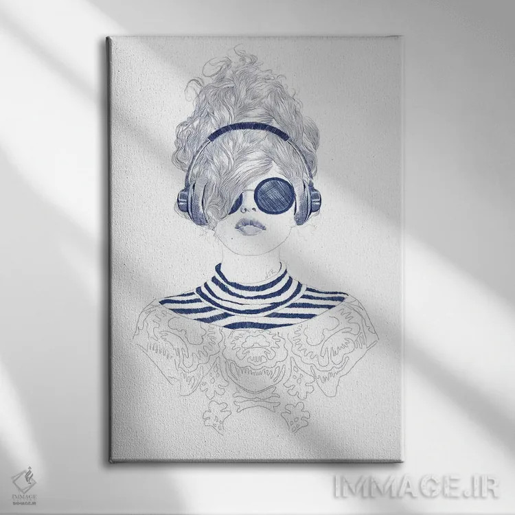 تابلو دکوراتیو نوازش شاد اثر جنی روم - نمای روبهرو روی دیوار