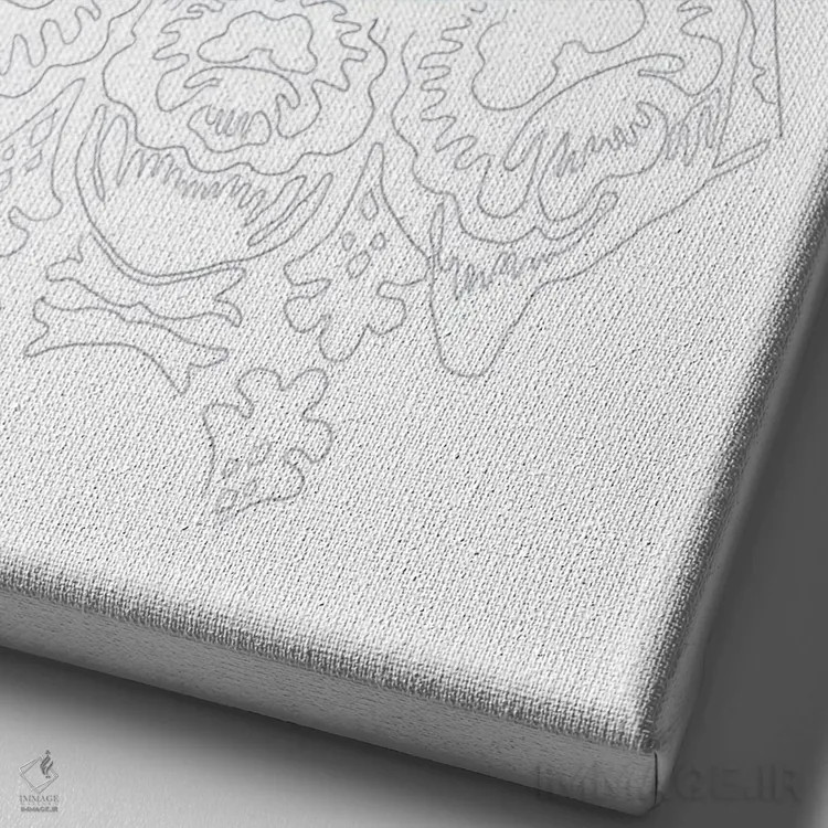 تابلو دکوراتیو نوازش شاد اثر جنی روم - نمای نزدیک بافت بوم