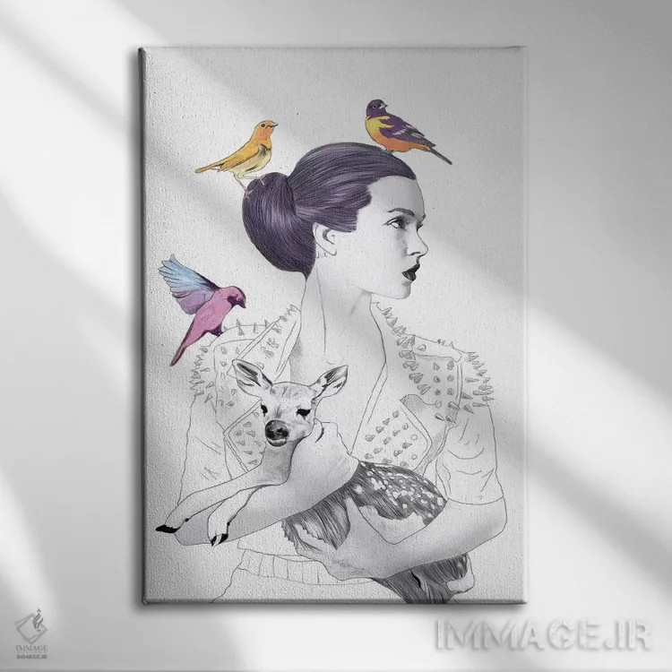 تابلو دکوراتیو شاهزاده پایک اثر جنی روم - نمای روبهرو روی دیوار