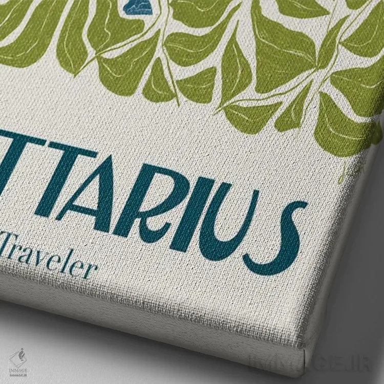 تابلو دکوراتیو قوس اثر جنی روم - نمای نزدیک بافت بوم