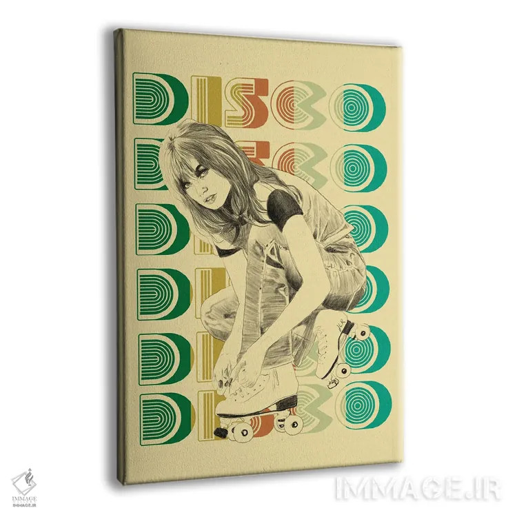 تابلو دکوراتیو نوزاد دیسکو اثر جنی روم - نمای پرسپکتیو محصول