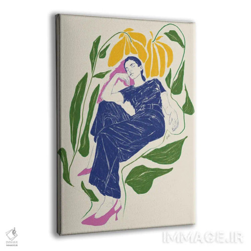 تابلو مینیمال آرامش در باغ یک اثر جنی روم - نمای پرسپکتیو محصول