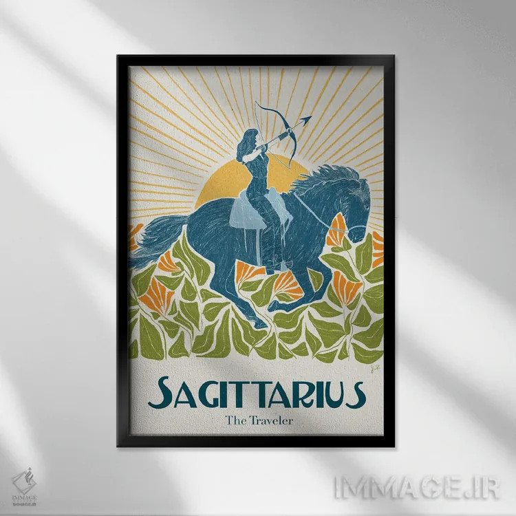 تابلو دکوراتیو قوس اثر جنی روم - نمای قابدار مشکی