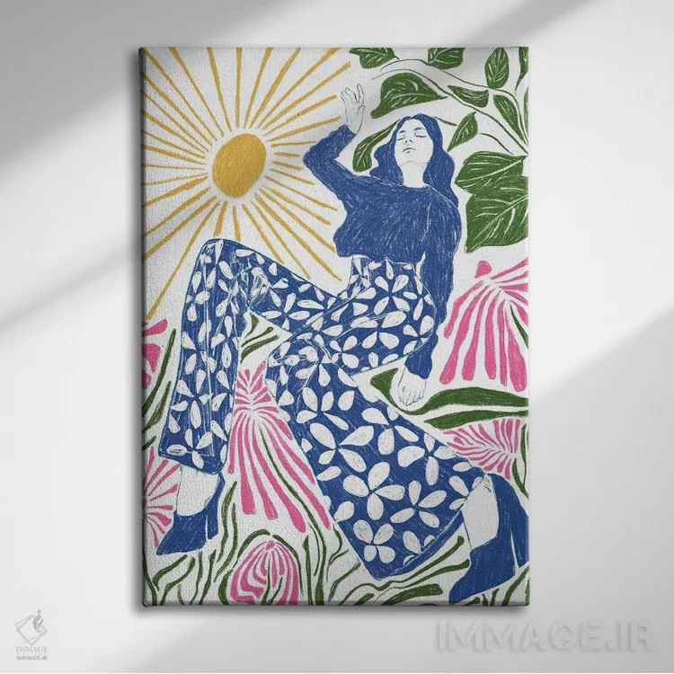 تابلو دکوراتیو گلوریا اثر جنی روم - نمای روبهرو روی دیوار