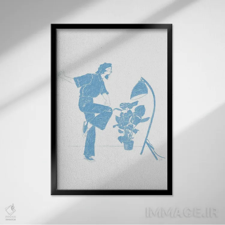 تابلو دکوراتیو رقص چهار اثر جنی روم - نمای قابدار مشکی