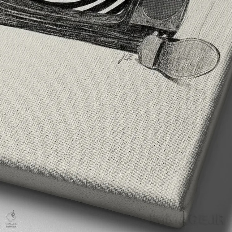 تابلو دکوراتیو جوانی هیپنوتیزم شده اثر جنی روم - نمای نزدیک بافت بوم