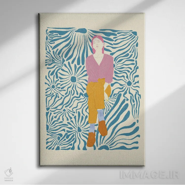 تابلو دکوراتیو پرتره ی گیج دو اثر جنی روم - نمای روبهرو روی دیوار