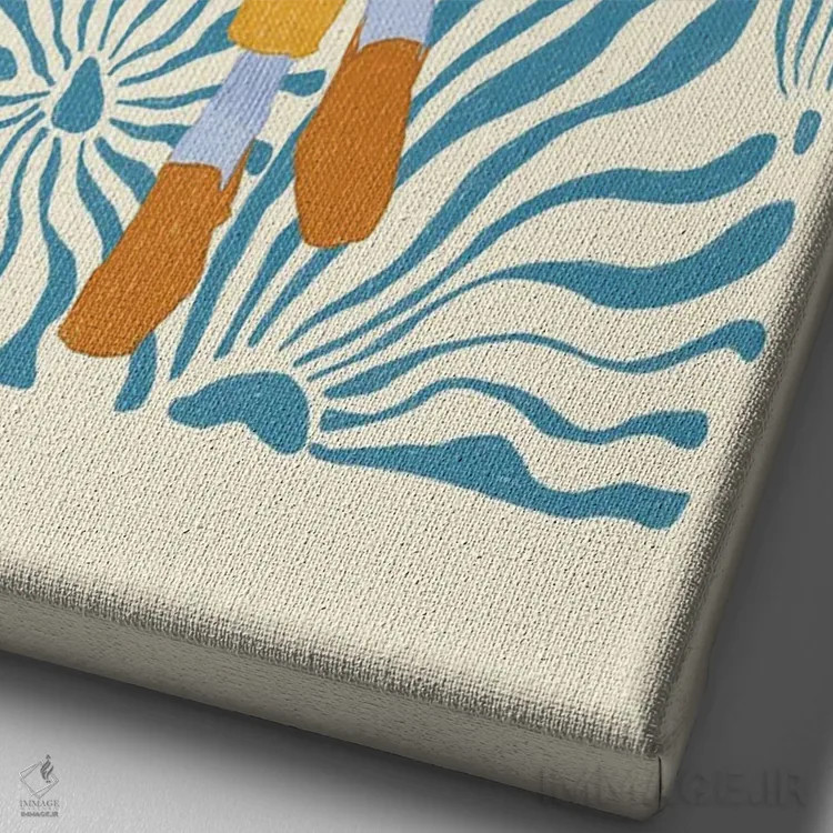 تابلو دکوراتیو پرتره ی گیج دو اثر جنی روم - نمای نزدیک بافت بوم