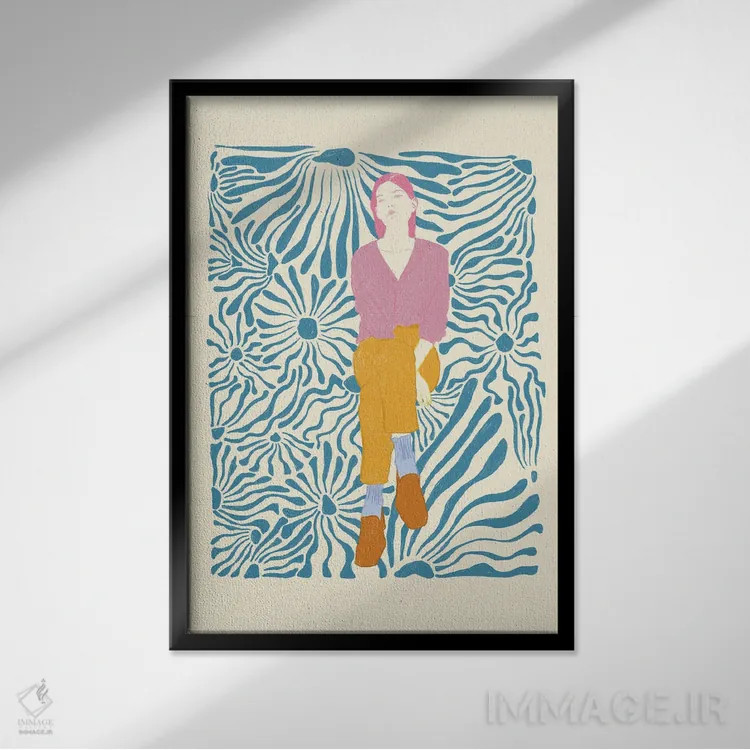 تابلو دکوراتیو پرتره ی گیج دو اثر جنی روم - نمای قابدار مشکی