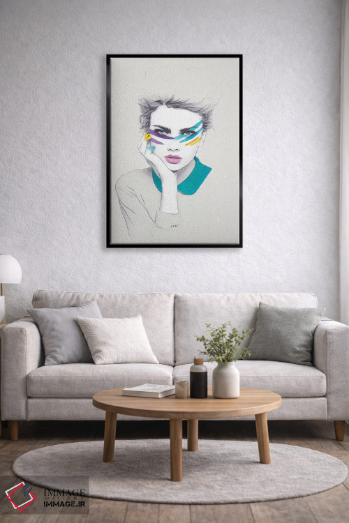 تابلو دکوراتیو سالی با رنگ جنگی اثر جنی روم - D3B