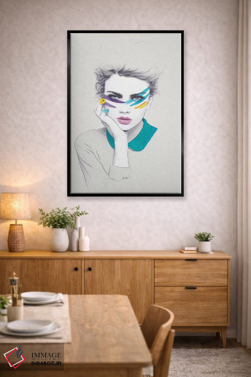 تابلو دکوراتیو سالی با رنگ جنگی اثر جنی روم - D4B