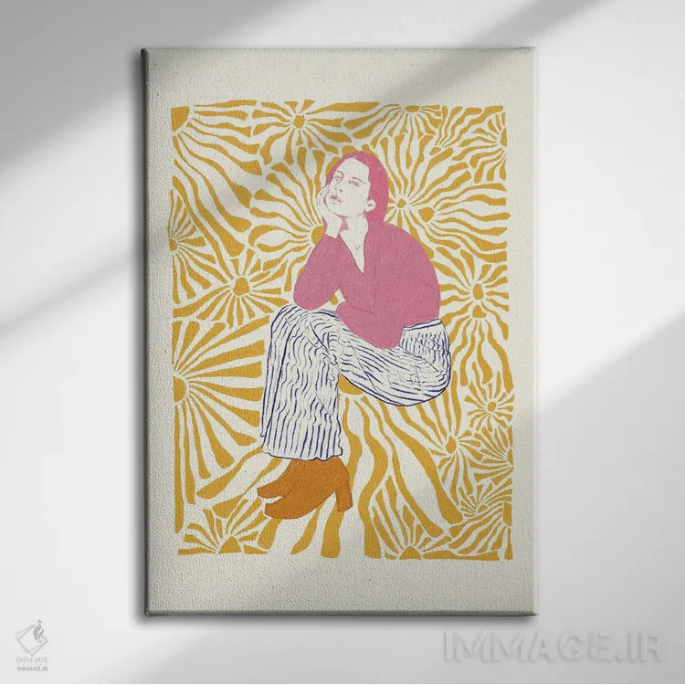 تابلو دکوراتیو پرتره ی گیج یک اثر جنی روم - نمای روبهرو روی دیوار