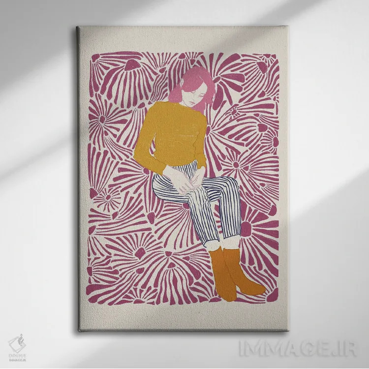 تابلو دکوراتیو پرتره ی گیج سه اثر جنی روم - نمای روبهرو روی دیوار