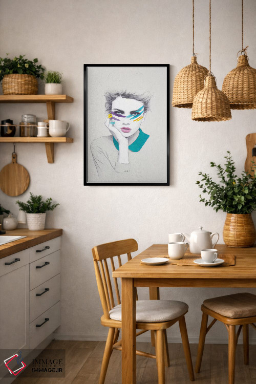 تابلو دکوراتیو سالی با رنگ جنگی اثر جنی روم - D6B