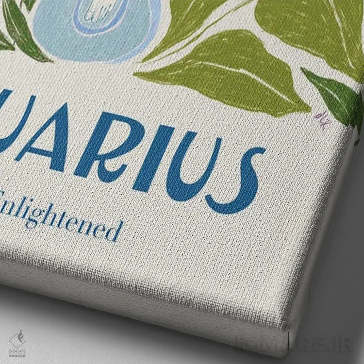 تابلو دکوراتیو برج دلو اثر جنی روم - نمای نزدیک بافت بوم