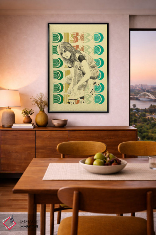 تابلو دکوراتیو نوزاد دیسکو اثر جنی روم - D6B