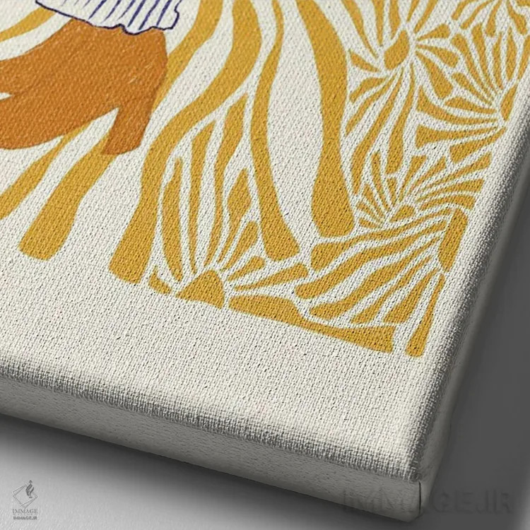 تابلو دکوراتیو پرتره ی گیج یک اثر جنی روم - نمای نزدیک بافت بوم