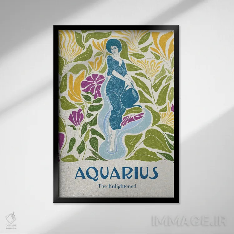 تابلو دکوراتیو برج دلو اثر جنی روم - نمای قابدار مشکی