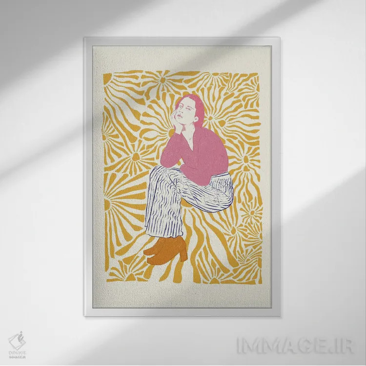 تابلو دکوراتیو پرتره ی گیج یک اثر جنی روم - نمای قابدار سفید