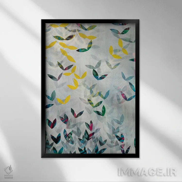 تابلو دکوراتیو پرندگان اثر رشل روس - نمای قابدار مشکی