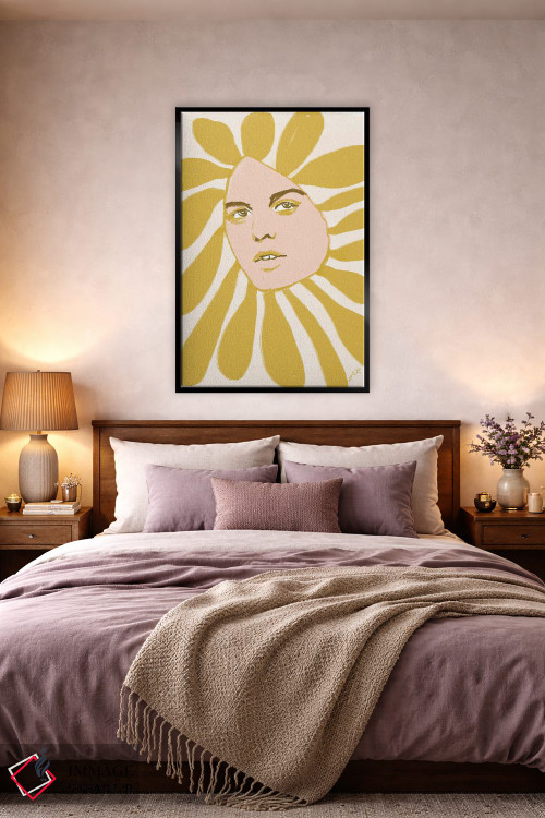 تابلو دکوراتیو سر گل یک اثر جنی روم - D1B