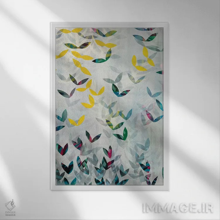 تابلو دکوراتیو پرندگان اثر رشل روس - نمای قابدار سفید