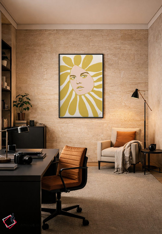 تابلو دکوراتیو سر گل یک اثر جنی روم - D4B