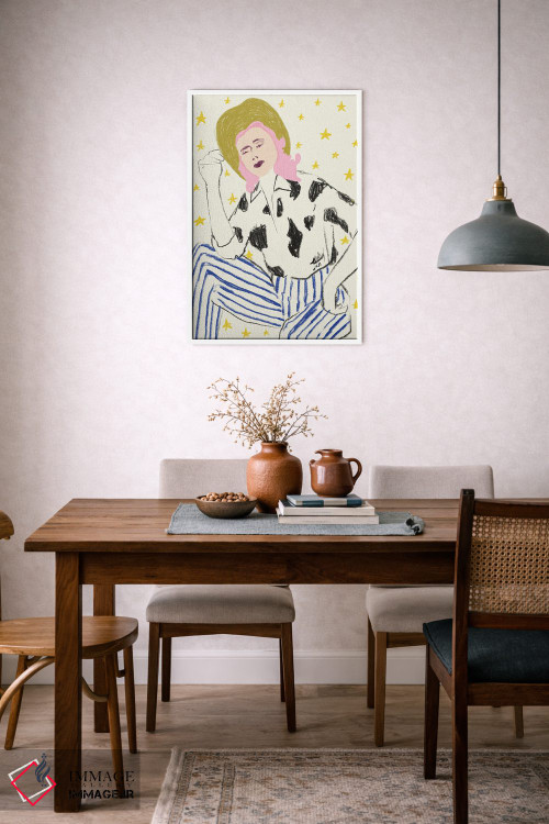 تابلو دکوراتیو دختر گاوچران درون ستاره ها اثر جنی روم - D5W