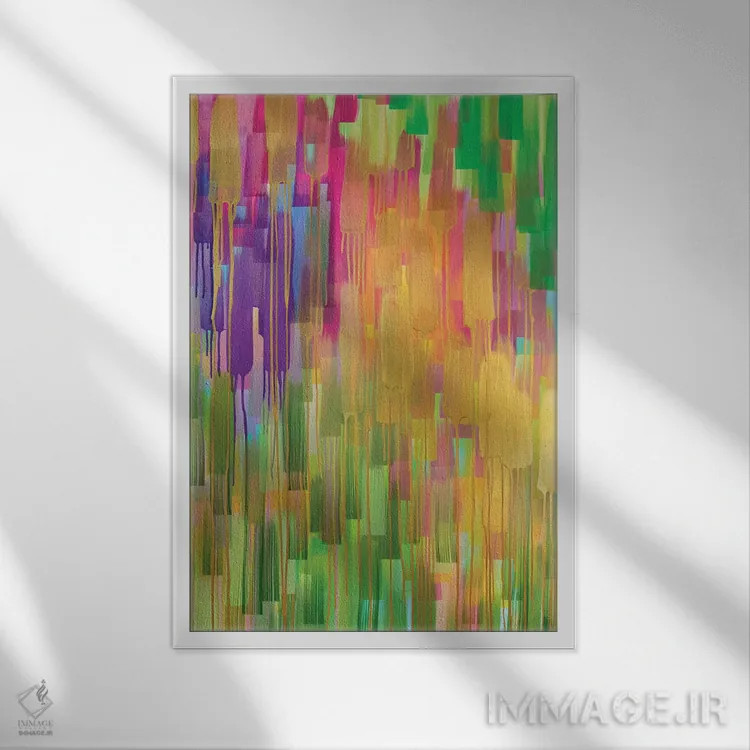 تابلو انتزاعی عبور اثر رشل روس - نمای قابدار سفید