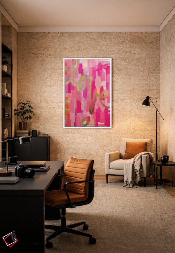 تابلو انتزاعی عشق اثر رشل روس - D6W