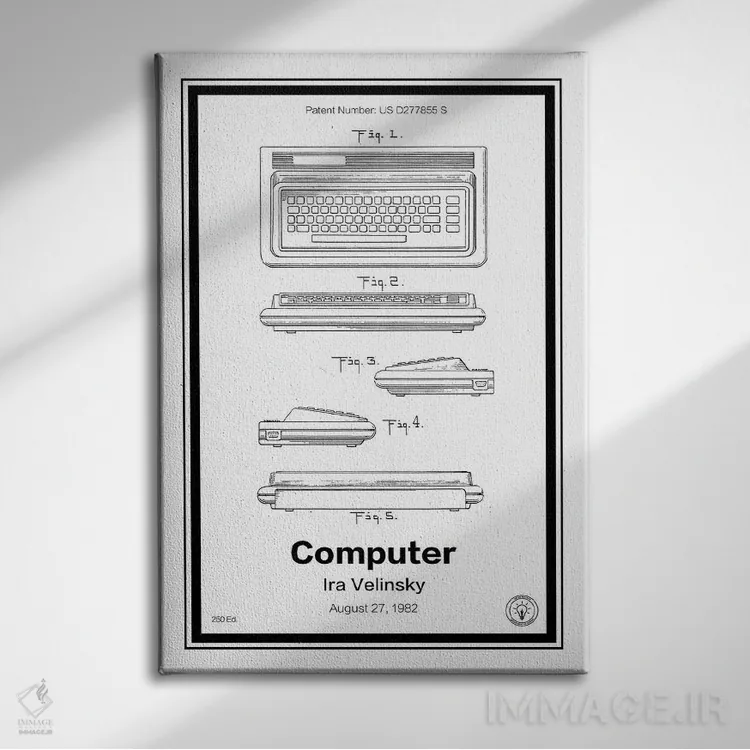 تابلو دکوراتیو C64 اثر رترو پتنتز - نمای روبهرو روی دیوار