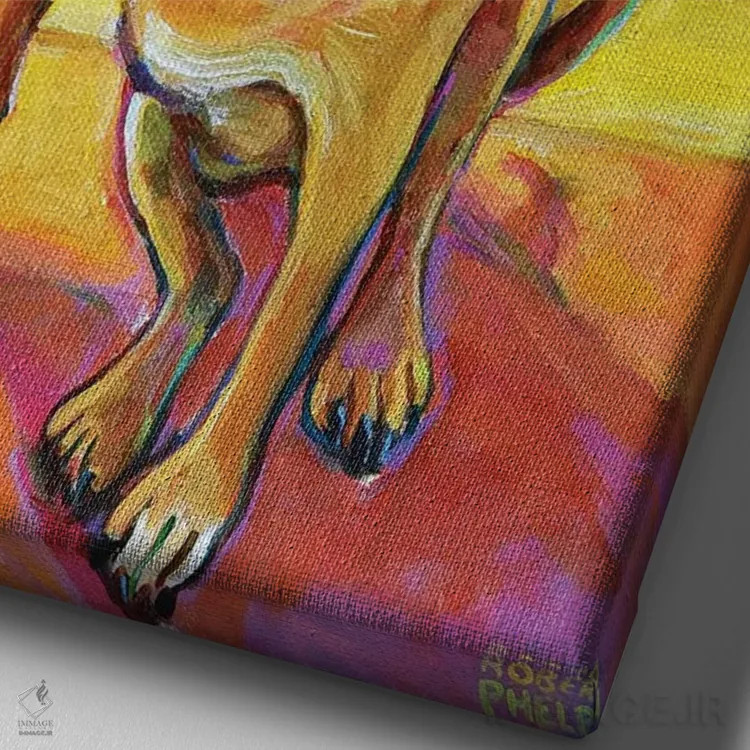 تابلو دکوراتیو اولی چیهواهوا اثر رابرت فلپس - نمای نزدیک بافت بوم