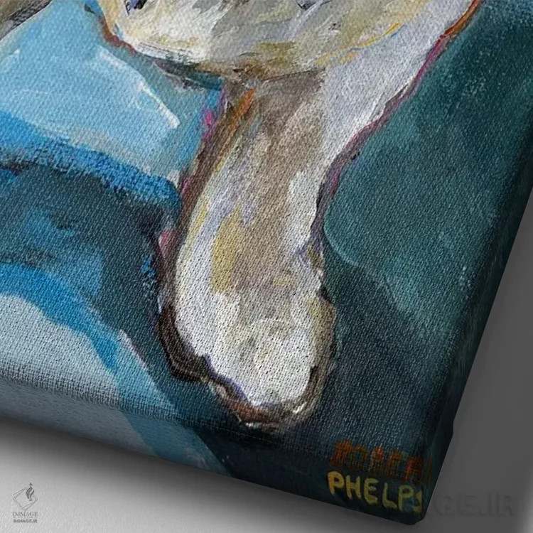 تابلو دکوراتیو مورفی مالتی پو اثر رابرت فلپس - نمای نزدیک بافت بوم