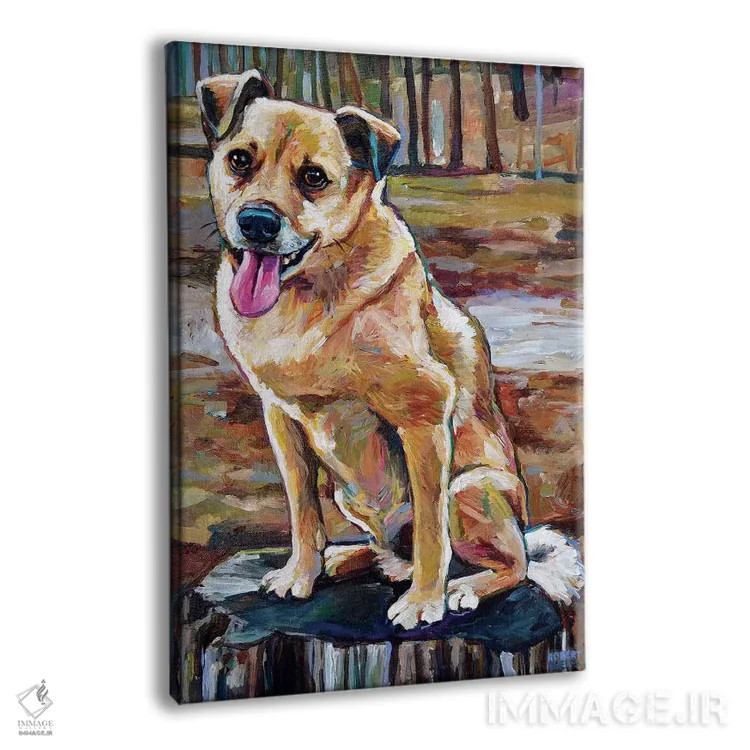 تابلو دکوراتیو شیبا اینو دورگه در جنگل اثر رابرت فلپس - نمای پرسپکتیو محصول