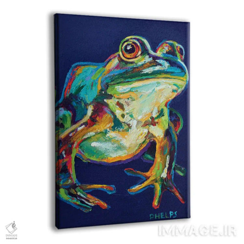 تابلو دکوراتیو قورباغه گاوی اثر رابرت فلپس - نمای پرسپکتیو محصول