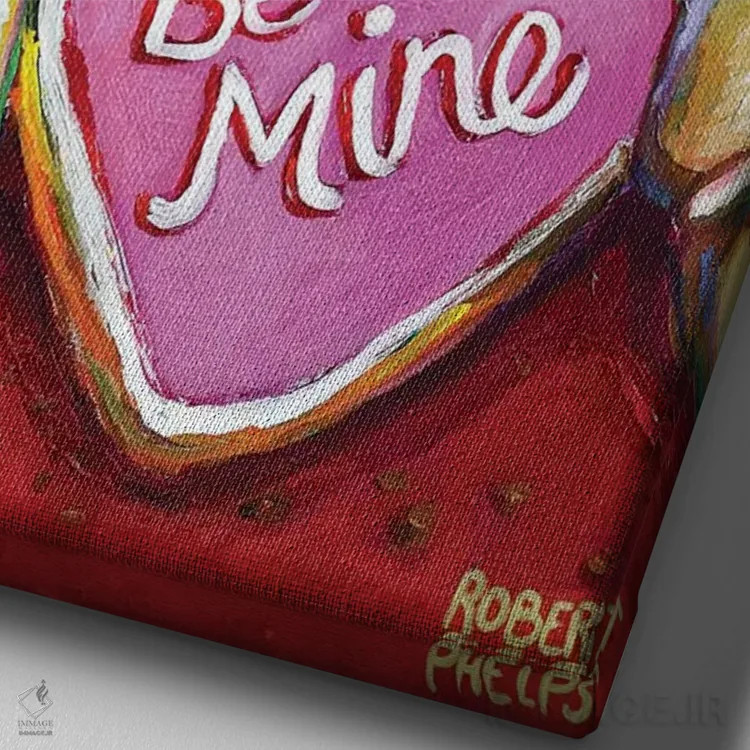 تابلو دکوراتیو مال من باش اثر رابرت فلپس - نمای نزدیک بافت بوم