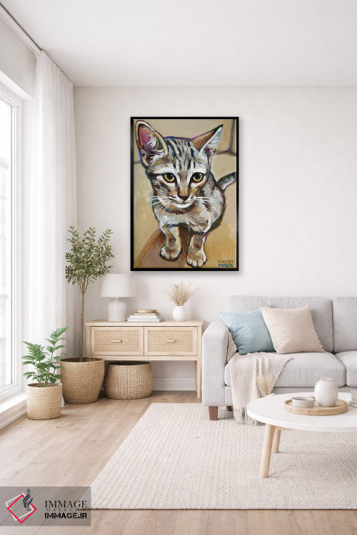 تابلو دکوراتیو لیف گربه کوچک اثر رابرت فلپس - D5B