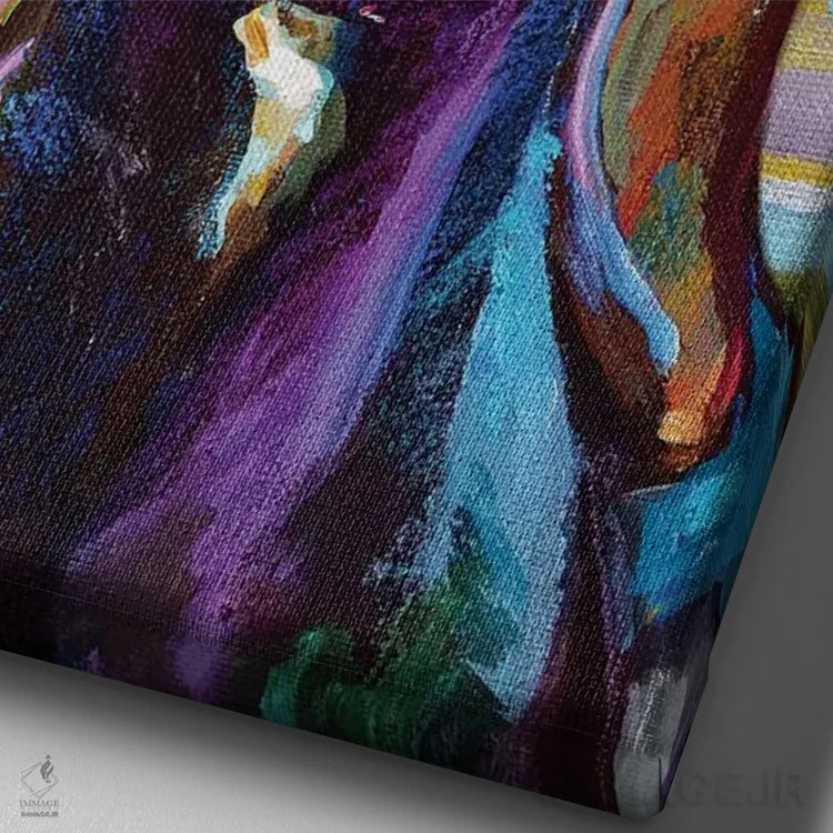 تابلو دکوراتیو لوسیان در سپیده دم اثر رابرت فلپس - نمای نزدیک بافت بوم