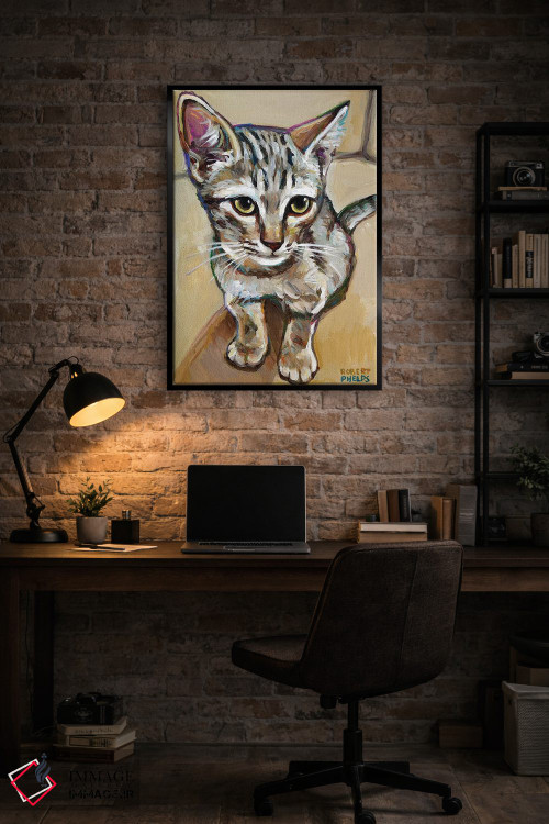تابلو دکوراتیو لیف گربه کوچک اثر رابرت فلپس - D6B