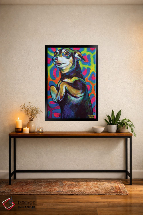 تابلو دکوراتیو داشهوند سبک پانک راک اثر رابرت فلپس - D4B