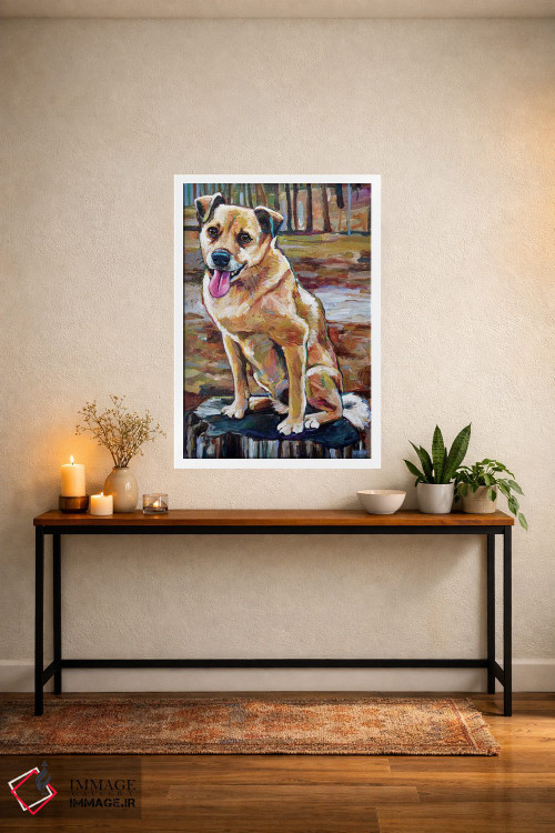 تابلو دکوراتیو شیبا اینو دورگه در جنگل اثر رابرت فلپس - D2W